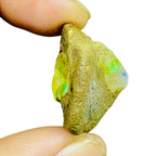 55.20 Cts Natural Ethiopian Opal Rough 32x29mm Huge Multi Fire Loose Gemstone