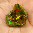 60.55 Cts Natural Ethiopian Opal Rough 31x23mm Huge Multi Fire Loose Gemstone