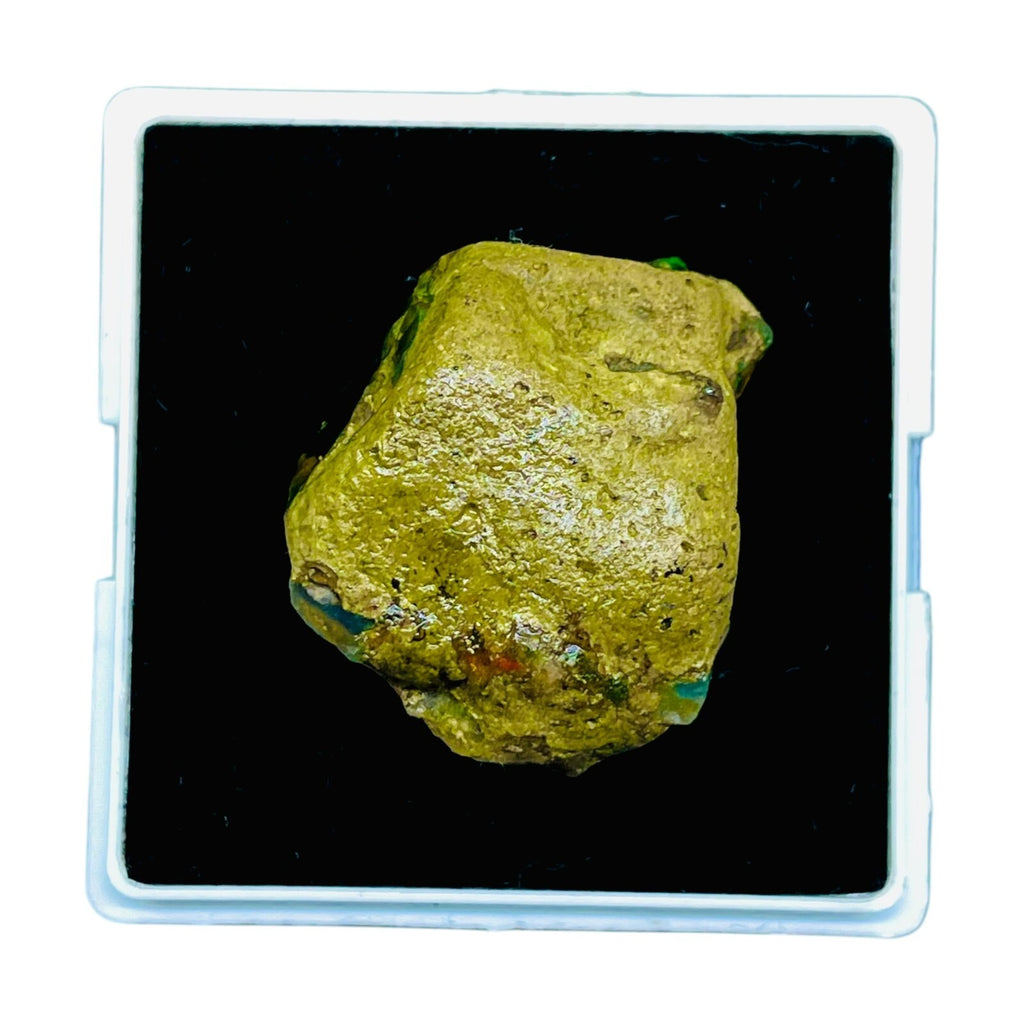 60.55 Cts Natural Ethiopian Opal Rough 31x23mm Huge Multi Fire Loose Gemstone