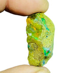 60.55 Cts Natural Ethiopian Opal Rough 31x23mm Huge Multi Fire Loose Gemstone