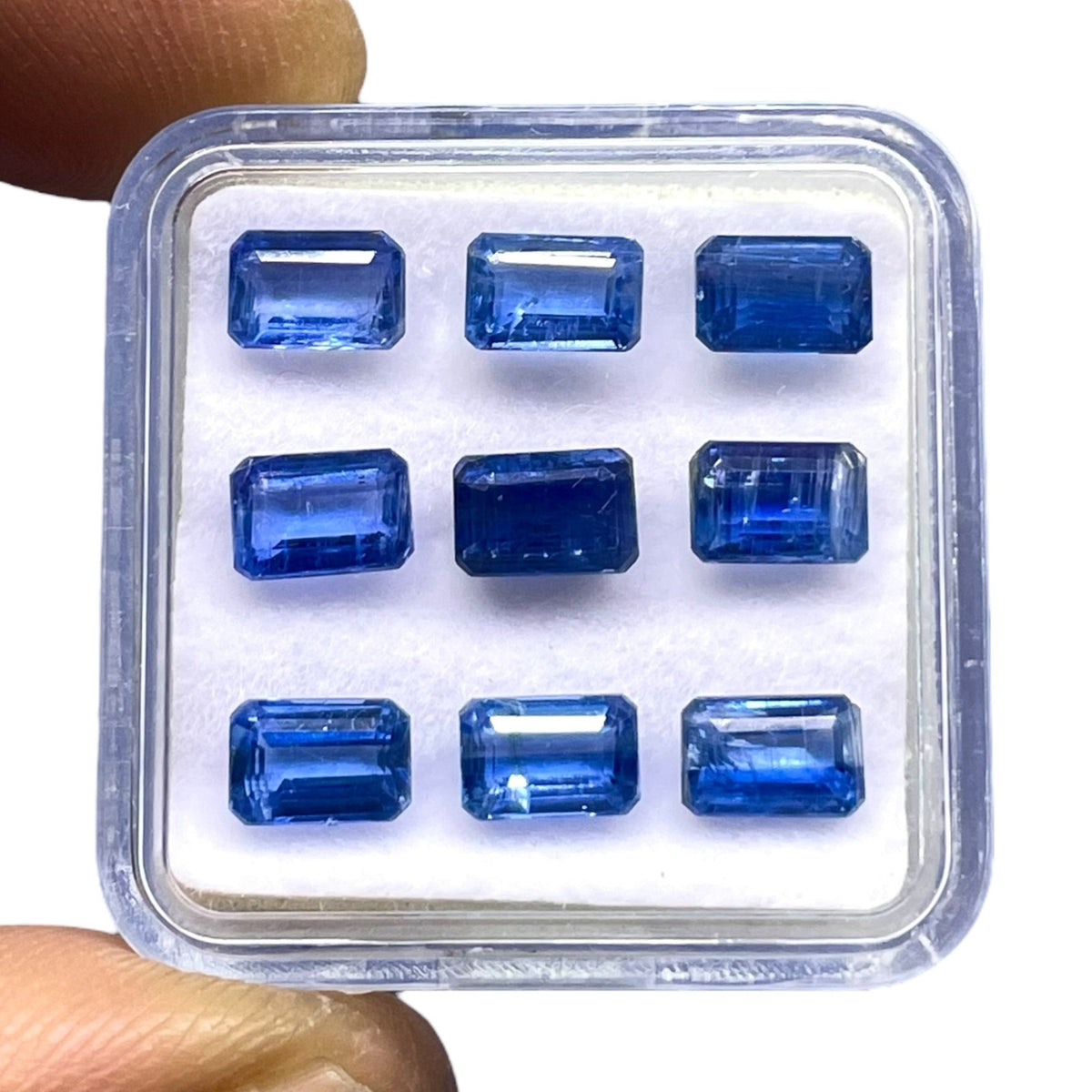 9 Pcs Natural Kyanite 6x4mm Octagon Cut Dazzling Untreated Loose Gemstone Lot