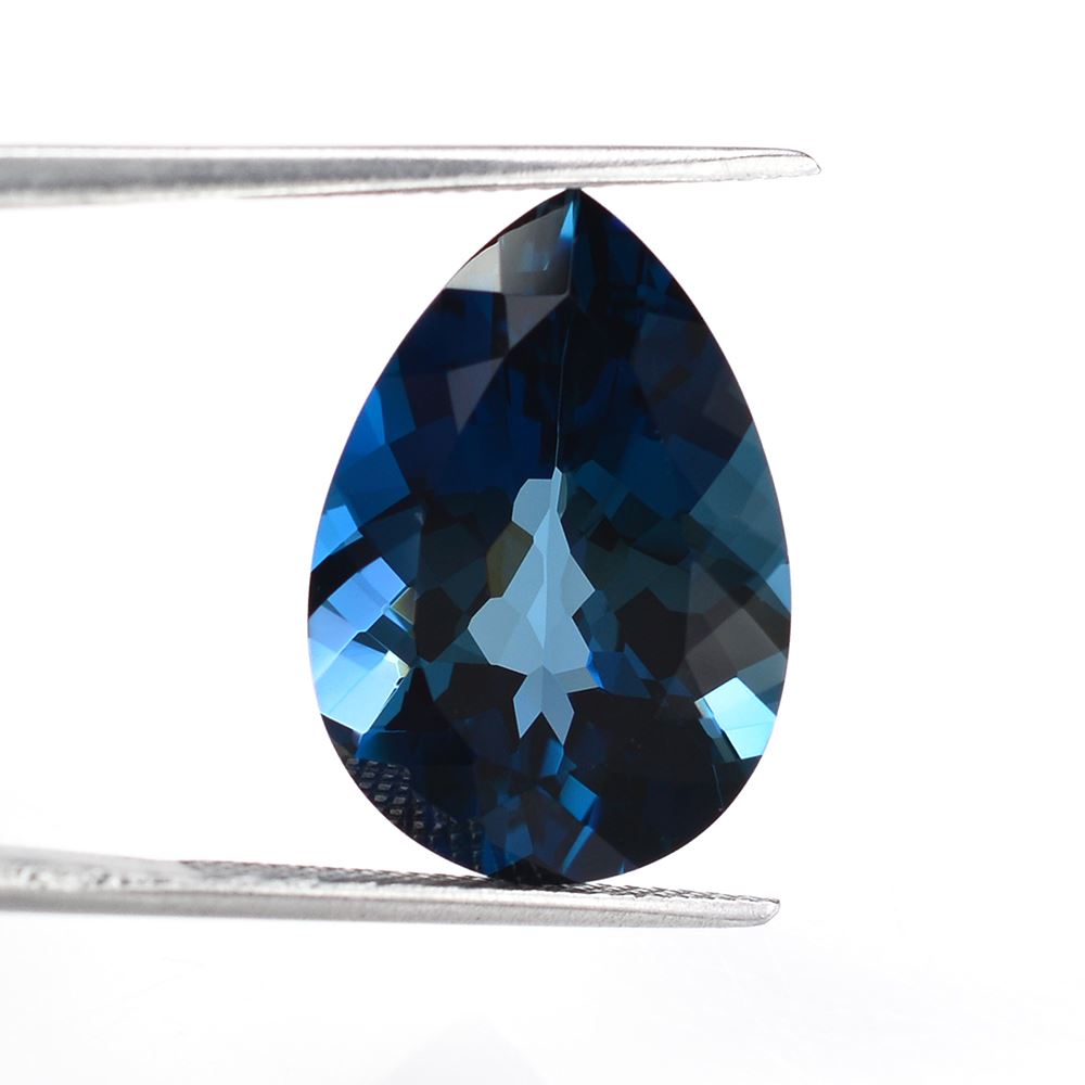 LONDON BLUE TOPAZ CUT PEAR 20X14MM 14.95 Cts.