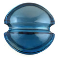 LONDON BLUE TOPAZ LENTIL ROUND WITH CARVED BELT (DES#25) 15MM 11.45 Cts.