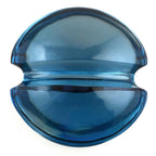 LONDON BLUE TOPAZ LENTIL ROUND WITH CARVED BELT (DES#25) 15MM 11.45 Cts.
