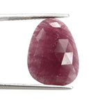 RUBY ROSE CUT IRREGULAR PEARISH CAB 20X15MM 12.73 Cts.