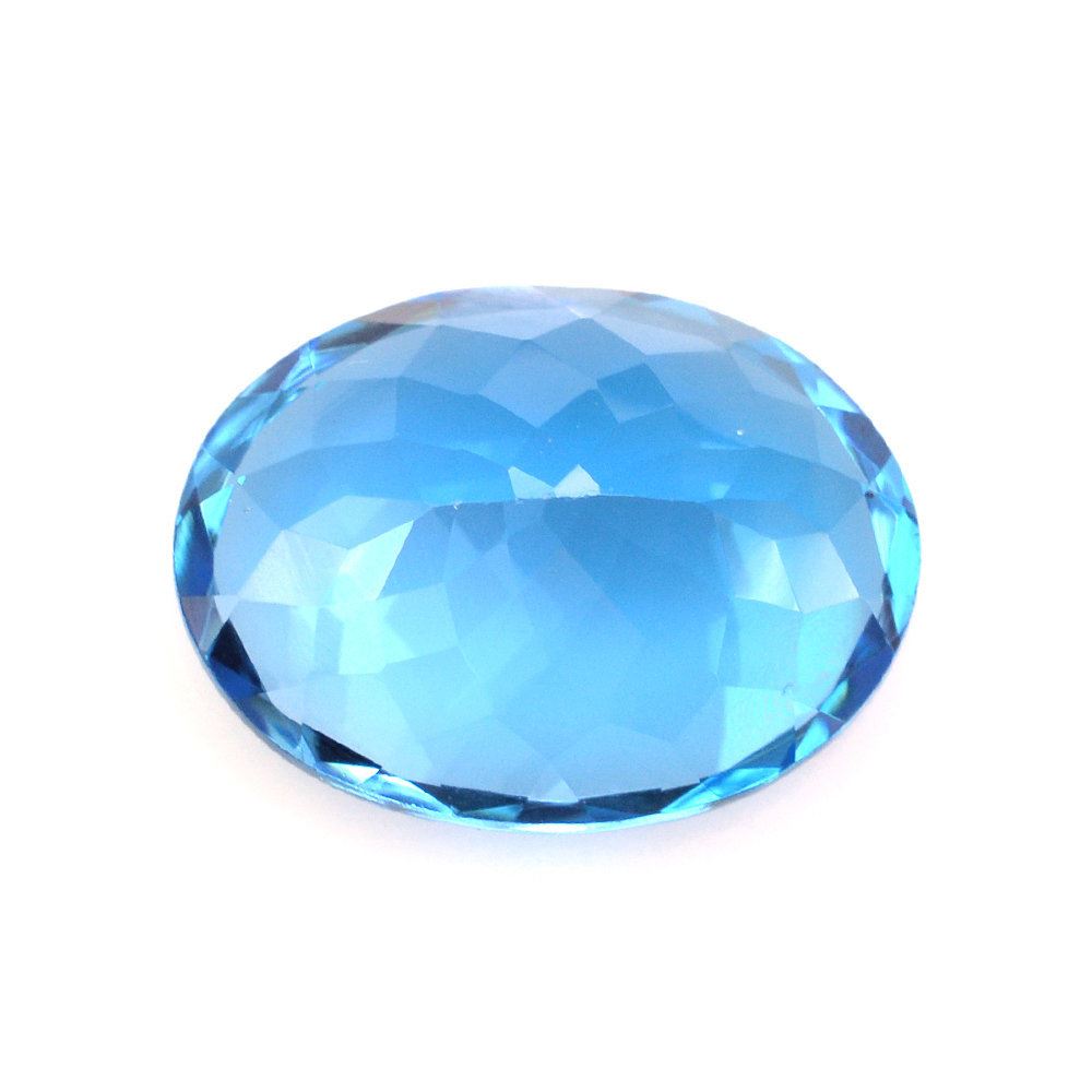 SWISS BLUE TOPAZ CUT OVAL (TOP) 16X12MM 11.87 Cts.