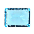 SWISS BLUE TOPAZ FANCY CUT OCTAGON (DES#41) CONCAVE SPENDOR CUT (BLUE/CLEAN) 16X12MM 13.60 Cts.