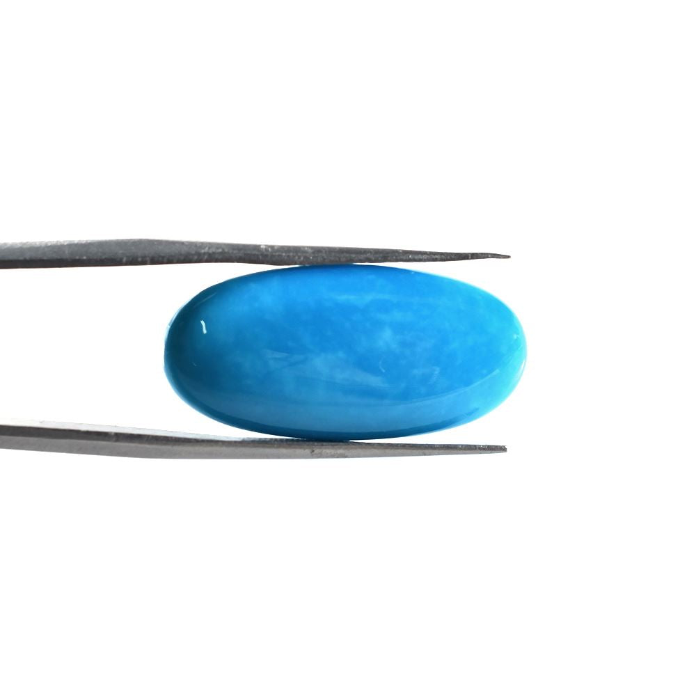 SLEEPING BEAUTY TURQUOISE PLAIN OVAL CAB (AAA) 27.00X13.00 MM 14.73 Cts.